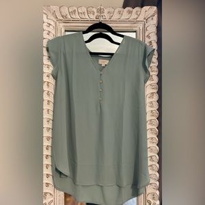 LOFT Outlet Seafoam Green Blouse, Size Large
